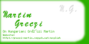 martin greczi business card